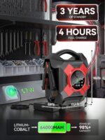 DM1264 Heavy Duty Jump Starter, 12V 30000A Peak, Lithium Battery Booster Pack, Portable Jump Starter for Heavy Vehicles, -40°F Instant Start, Suitable for Diesel and Gasoline Engines up to 50L, Semi Truck Class 8 - Image 4