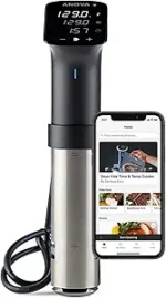 Anova Culinary Sous Vide Precision Cooker Pro, 1200 Watts, Black and Silver