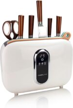 Charmline Smart Cutting Board and Knife Set with Holder, Self-Cleaning & Drying, Space-Saving Kitchen Organizer, Practical Gift for Mom, Housewarming, Birthday & Christmas