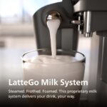 Philips 3200 Series Fully Automatic Espresso Machine, LatteGo Milk Frother, 5 Coffee Varieties, Intuitive Touch Display, 100% Ceramic Grinder, AquaClean Filter, My Coffee Choice, Black (EP3241/54) - Image 2