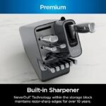 Ninja Knife Set, Knife Sharpener, Knife Block Set, Stainless Steel Knives, 14 Piece Set, Steak Knives, Chef Knives and More, Foodi NeverDull, Black, K32014​ - Image 3