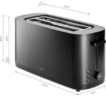 ZWILLING Enfinigy, 4-Slice Long Slot Toaster, Extra Wide 1.5" Slots for Bagels and Toast, Black - Image 3