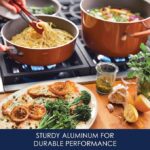 Rachael Ray Cucina Nonstick Cookware Pots and Pans Set, 12 Piece, Pumpkin Orange - Image 4