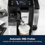 De'Longhi Rivelia Automatic Espresso Machine with Grinder & Milk Frother – All-in-One Coffee Maker, Hot & Iced Latte, Cappuccino, Bean Switch System, Burr Grinder, Compact Italian Design, Black - Image 2