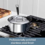 All-Clad D3 3-Ply Stainless Steel Sauce Pan with Lid 2 Quart, Induction, Oven Broiler Safe 600F, Multipurpose, Compatible w/ All Cooktops, For Restaurant or Home Kitchen, Pots & Pans, Cookware, Silver - Image 2