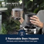 De'Longhi Rivelia Automatic Espresso Machine with Grinder & Milk Frother – All-in-One Coffee Maker, Hot & Iced Latte, Cappuccino, Bean Switch System, Burr Grinder, Compact Italian Design, Black - Image 3