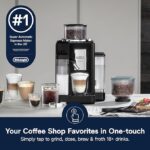 De'Longhi Rivelia Automatic Espresso Machine with Grinder & Milk Frother – All-in-One Coffee Maker, Hot & Iced Latte, Cappuccino, Bean Switch System, Burr Grinder, Compact Italian Design, Black - Image 4