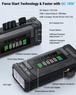 AVAPOW Jump Starter with Air Compressor, 5000A 150PSI Car Battery Jump Starter Portable with 4" HD Display 12V Jump Box & Battery Booster (8L Gas/8L Diesel) with Auto-Shutoff Tire Inflator - Image 4