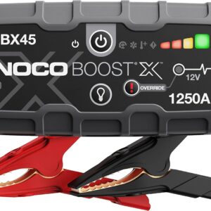 NOCO Boost X GBX45: 1250A UltraSafe Jump Starter, 12V Lithium Battery Booster Pack, Portable Jump Box, Power Bank & Jumper Cables, for 6.5L Gas and 4.0L Diesel Engines