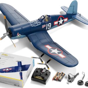 LEAMBE Brushless 4 Channel RC Plane F4U Corsair 500mm Remote Control Airplane Fighter RTF with 6-Axis Gyro, 3 Modes & Aerobatics for Beginners & Adults