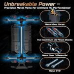 DEERC 9309E All Terrain Fast RC Cars for Adults 40KPH, 4WD Electric Off-Road Remote Control Monster Truck, 2.4GHz High Speed Car, Waterproof Monster Truck with 2 Batteries for Boys & Kids - Image 4