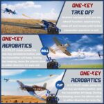 LEAMBE Brushless 4 Channel RC Plane F4U Corsair 500mm Remote Control Airplane Fighter RTF with 6-Axis Gyro, 3 Modes & Aerobatics for Beginners & Adults - Image 2