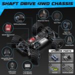 HAIBOXING 1:18 Scale All Terrain RC Car 18859, 36 KPH High Speed 4WD Electric Vehicle with 2.4 GHz Remote Control, 4X4 Waterproof Off-Road Truck with Two Rechargeable Batteries - Image 2