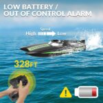 volantexrc Remote Control Boats for Pools and Lakes 20+MPH AtomicXS High Speed RC Boat for Adults Toy Boat Gifts with 2 Batteries & Reverse Function Black Color - Image 5