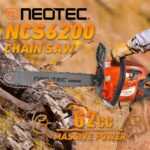 NEO-TEC 20 Inch 62CC Gas Powered Chainsaw 2-Cycle Petrol 3.5HP Handheld Reliable Motosierra De Gasolina for Tree Pruning, Wood Cutting, Firewood Preparation & Yard Maintenance - Image 3