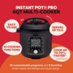Instant Pot Pro 10-in-1 Pressure Cooker, Slow Cooker, Rice/Grain Cooker, Steamer, Sauté, Sous Vide, Yogurt Maker, Sterilizer, and Warmer, Includes App With Over 800 Recipes, Black, 6 Quart - Image 2