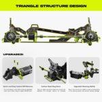 AMORIL 1/10 RTR Brushless Fast RC Car for Adults, Max 50 mph Hobby Electric Off-Road Monster Truck, Waterproof High-Speed 4WD Remote Control Car with 3S LiPo, Green - Image 3