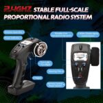 TENSSENX 1:18 Scale All-Terrain RC Car, 40 km/h High-Speed 4WD Remote Control Car with 2 Rechargeable Batteries, 4x4 Off-Road Monster Truck, 2.4GHz Electric Vehicle Toy Gift for Kids and Adults - Image 4