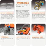 PROYAMA 68CC 2-Cycle Top Handle Gas Powered Chainsaw 24 Inch 20 Inch Petrol Handheld Cordless Chain Saw for Tree Wood Cutting - Image 5