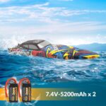 volantexrc Brushless RC Boat Vector90, High Speed Remote Control Boat, Remote Control Fast Racing RC Boat for Adults - Image 3