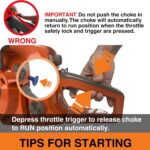 PROYAMA 68CC 2-Cycle Top Handle Gas Powered Chainsaw 24 Inch 20 Inch Petrol Handheld Cordless Chain Saw for Tree Wood Cutting - Image 3