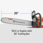 Husqvarna 450 Rancher 20 Inch Gas Chainsaw, 50.2-cc 3.2-HP, 2-Cycle X-Torq Engine, For Tree Pruning, Yard Cleanups and Firewood Cutting, 970613120 - Image 5