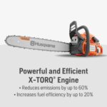 Husqvarna 450 Rancher 20 Inch Gas Chainsaw, 50.2-cc 3.2-HP, 2-Cycle X-Torq Engine, For Tree Pruning, Yard Cleanups and Firewood Cutting, 970613120 - Image 4