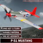 LEAMBE 4 Channel RC Plane, Ready to Fly Aerobatic Aircraft, Easy Control for Beginners, P51 Mustang RC Airplane Best Gift for Adults - Image 6