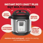 Instant Pot Duo Plus 9-in-1 Multicooker, Pressure Cooker, Slow Cook, Rice Maker, Steamer, Sauté, Yogurt Maker, Warmer & Sterilizer, Includes App with Over 800 Recipes, Stainless Steel, 6 Quarts - Image 3