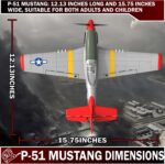 LEAMBE 4 Channel RC Plane, Ready to Fly Aerobatic Aircraft, Easy Control for Beginners, P51 Mustang RC Airplane Best Gift for Adults - Image 2