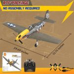 LEAMBE Brushless 4 Channel RC Plane, Ready to Fly Aerobatic Aircraft, Easy Control for Beginners, P51 Mustang RC Airplane for Adults Green - Image 2
