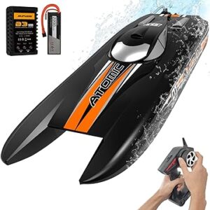 VOLANTEXRC Brushless Remote Control Boat AtomicX, 40MPH 25.6" High Speed RC Boats for Adults