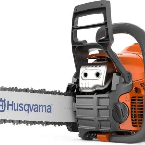 Husqvarna 130 Gas Powered Chainsaw, 38-cc 2-HP, 2-Cycle X-Torq Engine, 16 Inch Chainsaw with Automatic Oiler, For Wood Cutting and Tree Pruning