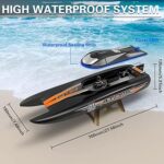 VOLANTEXRC Brushless Remote Control Boat AtomicX, 40MPH 25.6" High Speed RC Boats for Adults - Image 3