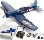 LEAMBE Brushless 4 Channel RC Plane F4U Corsair 500mm Remote Control Airplane Fighter RTF with 6-Axis Gyro, 3 Modes & Aerobatics for Beginners & Adults