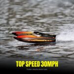 volantexrc Remote Control Boats for Pools and Lakes 30+MPH AtomicXS High Speed RC Boat for Adults Gifts with 2 Batteries & Reverse Function. Orange new - Image 7