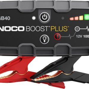 NOCO Boost GB40 1000A UltraSafe Jump Starter 12V Lithium Portable Car Battery Booster Power Bank LED Flashlight for 6.0L Gas and 3.0L Diesel Engines Safety Technology