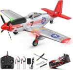 CKYSCHN WLtoys XK A280 RC Airplane, P51 Mustang 4 Channel RC Plane with Lights, 6G/3D Brushless RC Planes, 2.4G Remote Control Airplane, Hobby RC Planes Gifts for Adults